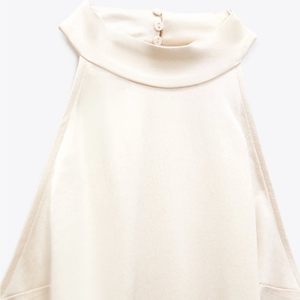 NWT Zara Satin effect halter dress - Picture 8 of 10